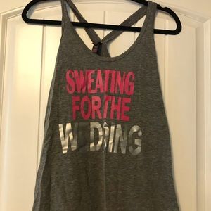 Sweating for the wedding tank